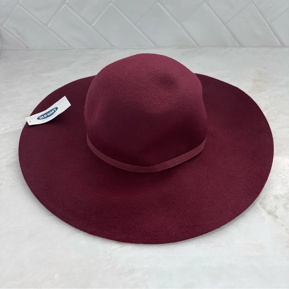 Old Navy wide brim felt fedora festival hat NEW WITH TAG